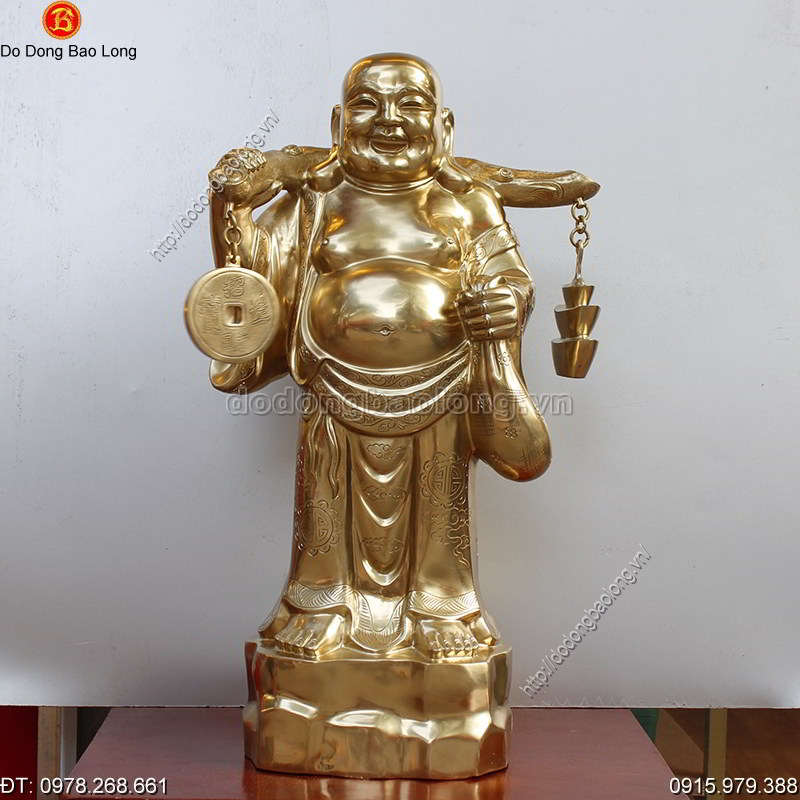 Tượng Phật Di Lặc Cao 72cm Bằng Đồng Cát Tút Đẹp Nhất