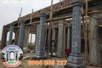 Cột vuông hiên nhà thờ đình chùa bằng đá