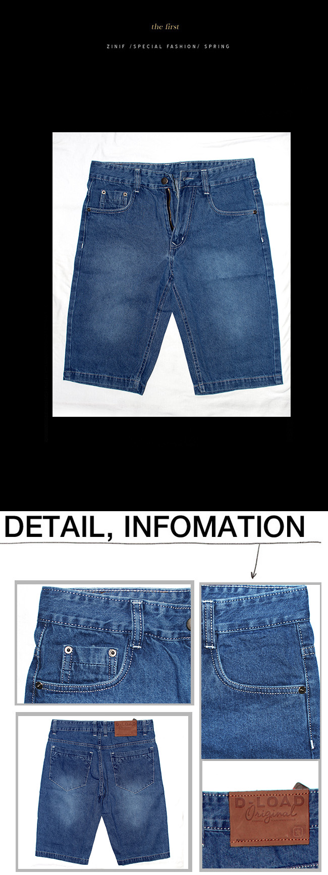 Quần Short Jeans Xanh Dương QS07