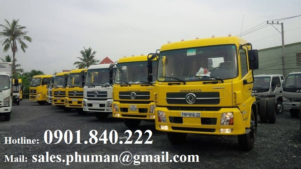 Xe Dongfeng B170 - 8.75 tấn; Dongfeng B190 - 8.45 tấn; Dongfeng C260 - 13.6 tấn giá tốt tại TPHCM