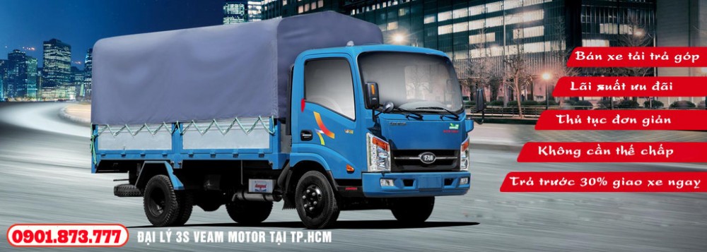 Giá bán xe tải ben, xe tải tự đổ Veam Hyundai 1 tấn 1.25 tấn 1.5 tấn 3.5 tấn rẻ nhất miền Nam