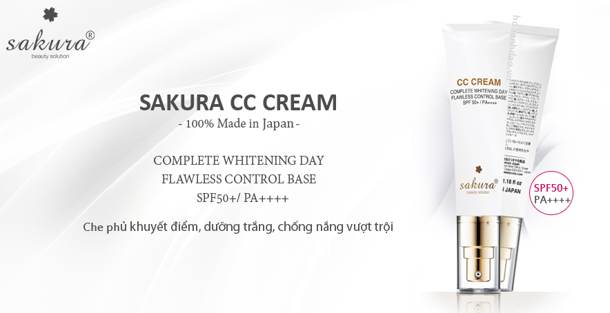 Kem trang điểm CC Cream Sakura Cao Cấp đem lại làn da sáng mịn cho bạn