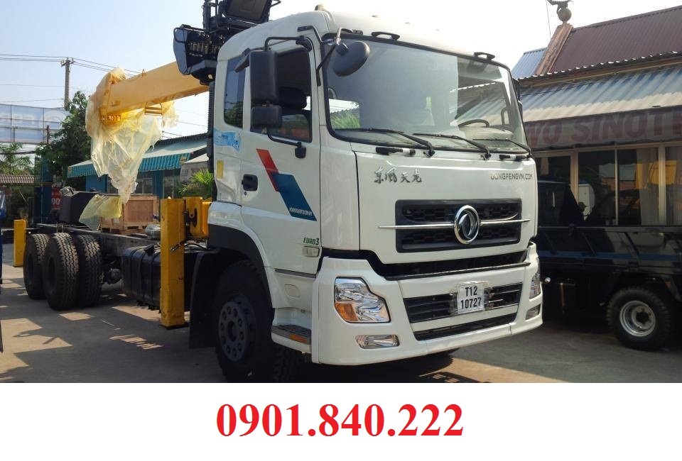 Giá xe tải Dongfeng C260 3 chân gắn cẩu, Dongfeng B190 gắn cẩu ưu đãi, tốt nhất thị trường miền Nam