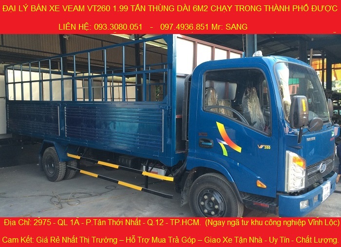 Cần bán xe tải veam 1.99 tấn vt260, xe tải veam vt260 , giá cạnh trạnh.