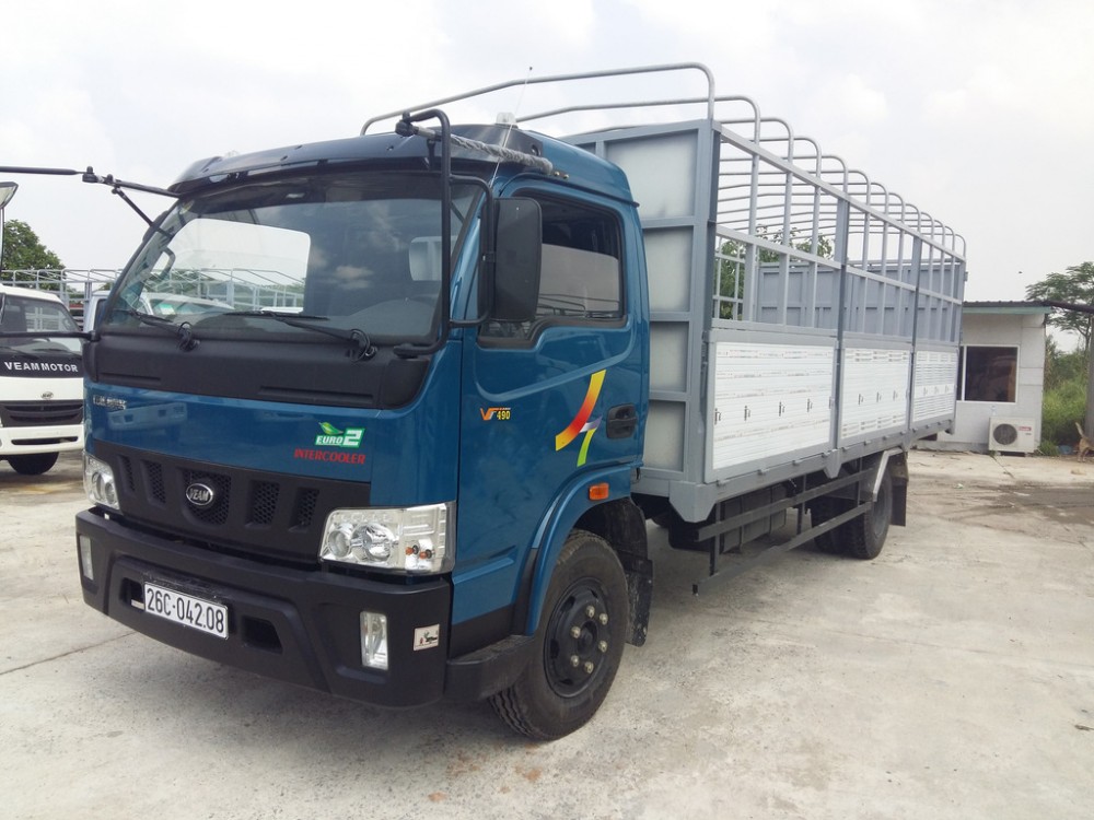 xe tải veam vt490 gắn cẩu unic - veam 4,9 tấn/5 tấn máy hyundai