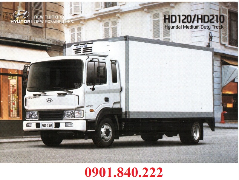 Xe tải 5 tấn Hyundai HD120 thùng đông lạnh mới 100%, nhập khẩu chính hãng, có xe sẵn giao xe ngay