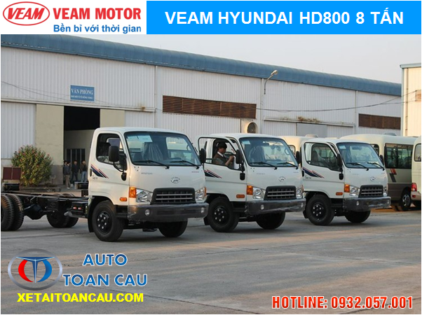 Bán xe tải veam hd800 8 tấn, hyundai hd800 thùng dài 5m1 giá khuyến mãi đặc biệt, bán trả góp 80%.