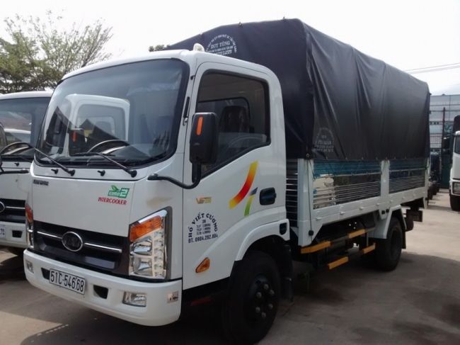 Bán xe tải veam VT252, xe tải veam 2,4 tấn thùng dài 3m9 vào thành phố, bán trả góp.