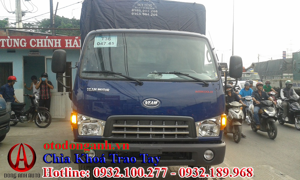Xe tải Veam hd800 8 tấn thùng bạt dài 5.1 mét